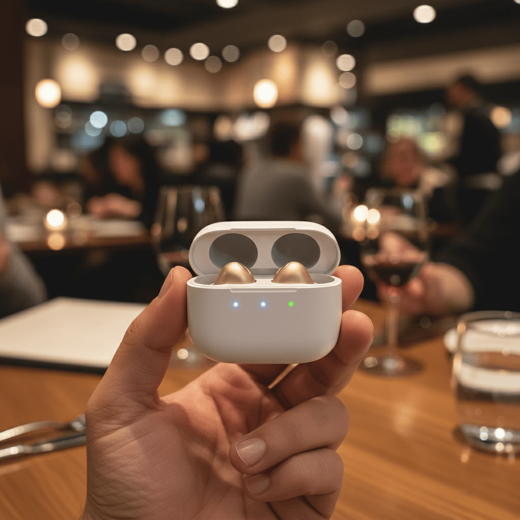 Nova hearing aids used in restaurant environment for clearer conversations